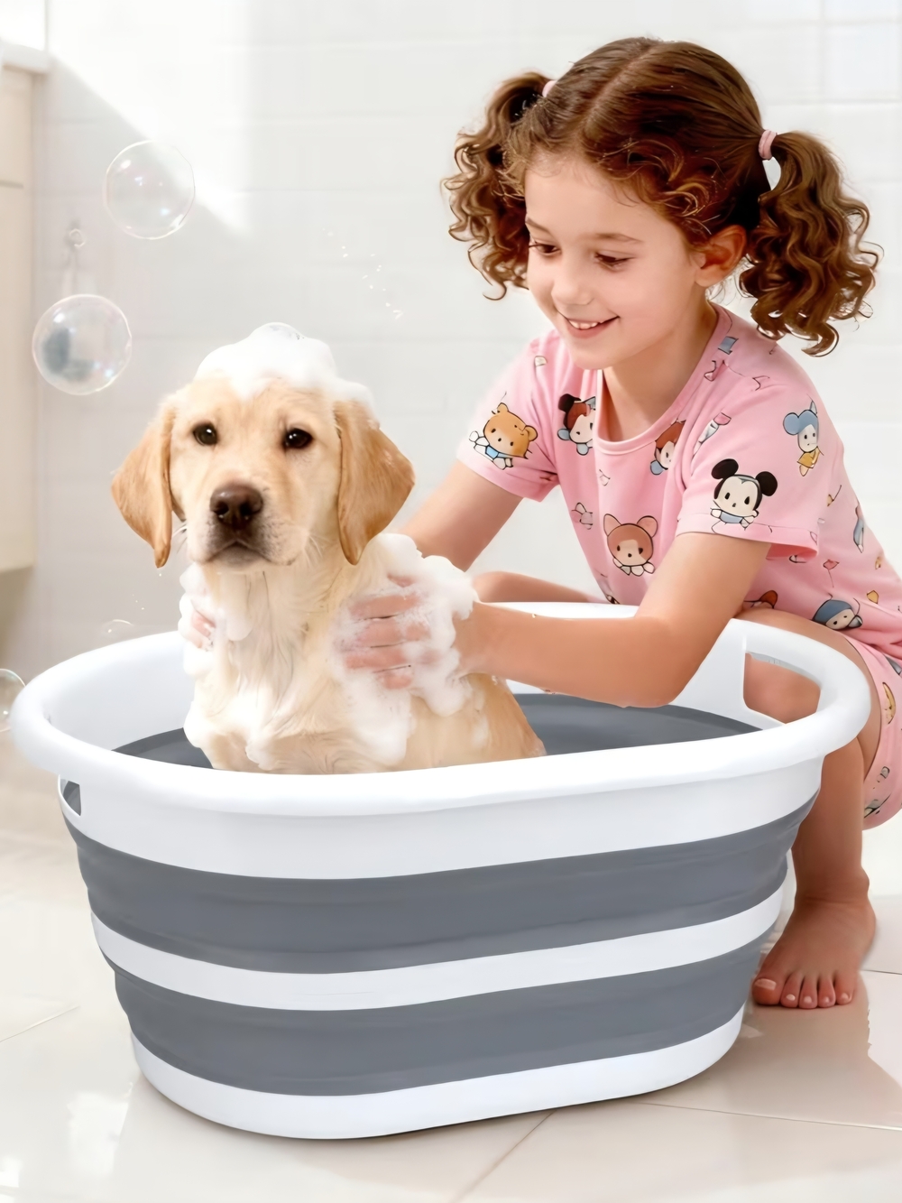 Multi-Functional Collapsible Pet Bathtub, Cat Bathtub Portable Indoor Out